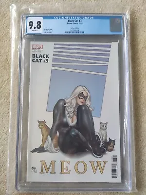Buy Black Cat #3 CGC 9.8 Cho 1:50 Ratio Variant - Marvel Comics - 2019 • 248.83£