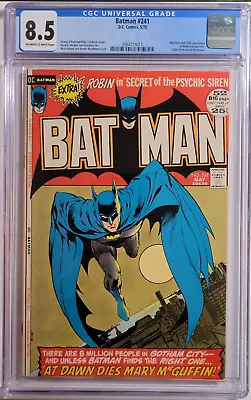 Buy 1972 Batman 241 CGC 8.5 Classic Neal Adams Cover RARE! • 331.76£