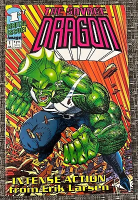 Buy Savage Dragon #1 Image Comics 1992 Pink/White Logo Cover Variant Poster Included • 2.41£