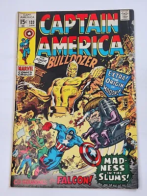 Buy Captain America 133 Origin Of M.O.D.O.K. Start Of Falcon Team-Up Bronze Age 1971 • 16.05£