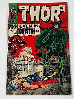 Buy Mighty Thor 150 Origin Inhumans & Triton 1st Cover App Hela Silver Age 1968 • 47.43£