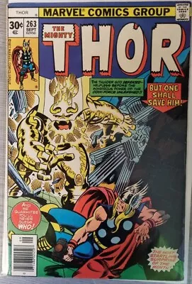 Buy The Mighty Thor Issue # 263.  Marvel Comics. Vol 1 Series. Bronze Age. Fine/vf • 4.99£