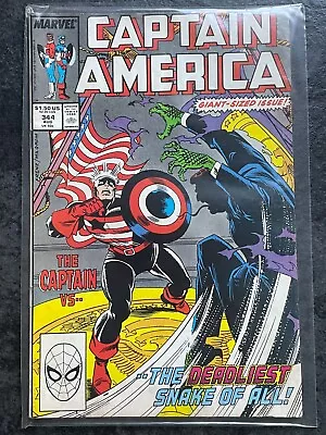 Buy Captain America #344 Marvel The Captain Vs (V Good Condition) 1988 • 4£