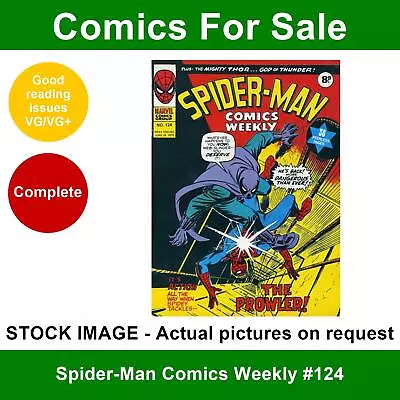 Buy Spider-Man Comics Weekly #124 Comic - VG/VG+ Jun 1975 - Marvel UK • 3.99£