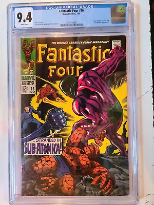 Buy Fantastic Four # 76 Marvel 1968 Cgc 9.4 Classic Microverse Story Silver Surfer • 296.84£