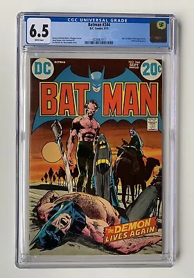 Buy Batman #244 CGC 6.5 White Pages Iconic Neal Adams Cover Ra's Al Ghul Key 1972 🔥 • 170.20£