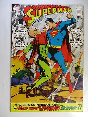 Buy Superman #205 Man Who Destroyed Krypton, Neal Adams Cover, VG/F, 5.0, OWW Pages • 13.84£
