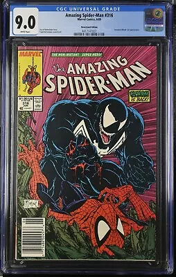 Buy The Amazing Spider-Man #316 CGC 9.0 1st Full Venom Cover Newsstand Ed 4417147007 • 131.92£
