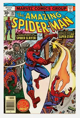 Buy Amazing Spider-Man #167 VFN+ 8.5 Versus Spider-Slayer And Will O The Wisp • 24.95£