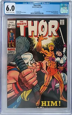 Buy Thor #165 CGC 6.0 OW/W 1st Full App HIM Adam Warlock Jack Kirby Marvel 1969  • 355.77£