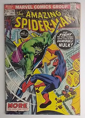 Buy Marvel Comics Amazing Spider-Man #120 Classic Battle With The Hulk FN+ 6.5 • 67.91£