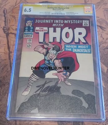 Buy Journey Into Mystery #125 Cgc 6.5 Signed By Stan Lee Hercules Appearance • 1,264.18£