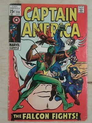 Buy MARVEL Captain America Issue 118 Falcon 2nd Appearance  1969 • 39.57£