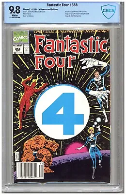 Buy Fantastic Four  # 358   CBCS  9.8   NMMT   White Pgs   11/91  Newsstand Edition • 90.84£