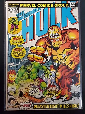 Buy The Incredible Hulk #169 Marvel 1973 FN Comics Book • 11.84£