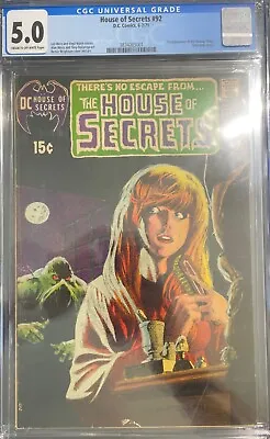 Buy House Of Secrets #92 CGC 5.0 (1st Appearance Of Swamp Thing) Blue Chip Key! • 1,182.32£