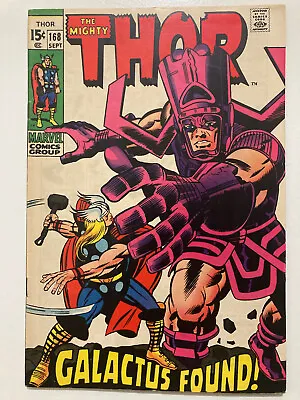 Buy The Mighty Thor 168 Origin Of Galactus Marvel 1969 ~VF *Beautiful* • 117.95£