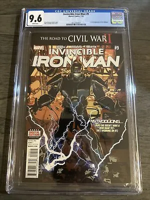 Buy Invincible Iron Man #9 CGC 9.6 1st Appearance Riri Williams Iron Heart 1st Print • 73.32£