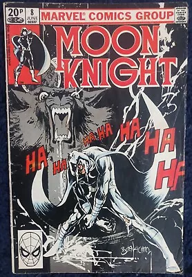 Buy Moon Knight #8: Vol.1, UK Price Variant, Bill Sienkiewicz Cover! Marvel Comics • 12£