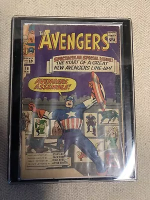 Buy Avengers#16 May 1965 NEW LINE-UP CAP AVENGERS ASSEMBLE COVER • 19.86£