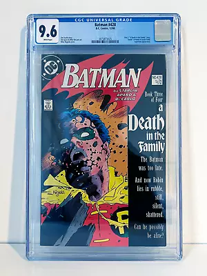 Buy Batman #428 CGC NM+ 9.6 White Pages Death Of Robin, Jason Todd 🔥 • 111.13£