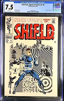 Buy Nick Fury, Agent Of S.H.I.E.L.D. #4 (Marvel, 1968) ❄️ Classic Steranko Cover! ❄️ • 110.68£