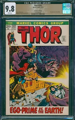 Buy Thor #202 1972 CGC 9.8 White Pages! Don Rosa Pedigree Label! • 337.60£