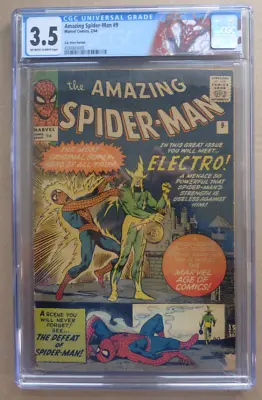 Buy THE AMAZING SPIDER-MAN #9, CGC 3.5, ORIGIN & 1st APPEARANCE OF  ELECTRO . • 750£