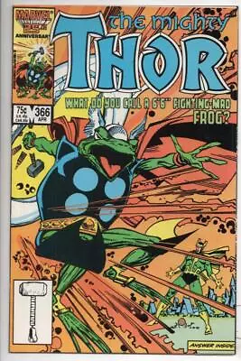 Buy THOR #366 VF/NM God Of Thunder Simonson 1st PuddleGulp 1986 More Marvel In Store • 23.98£