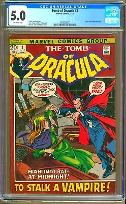 Buy Tomb Of Dracula #3 (1972) CGC 5.0 OW    Goodwin - Colan - Palmer - Kane • 55.96£