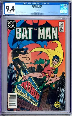 Buy Batman 368 CGC Graded 9.4 NM Newsstand 1st Jason Todd DC Comics 1984 • 79.02£
