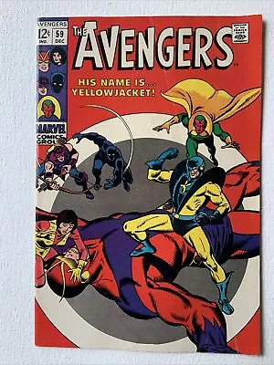 Buy Avengers 59 - 1968 1st Appearance Yellowjacket - Silver Age Classic - VF • 39.74£
