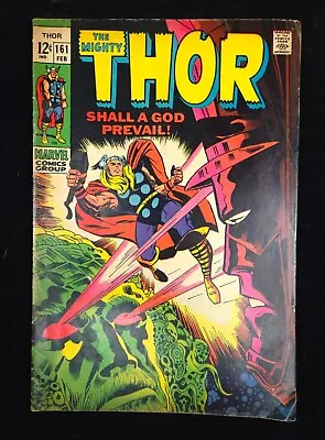Buy Vintage 1969 Thor #161 Origin Of Galactus Silver Age Marvel Comic Book G/VG 3.0 • 35.75£