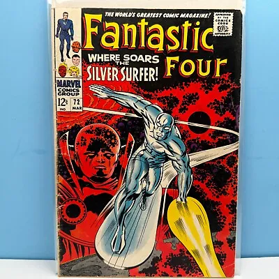 Buy FANTASTIC FOUR #72 (1968) FN White Pages,  Classic Silver Surfer By Kirby OW/W • 155.90£