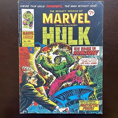 Buy Mighty World Of Marvel #109 Marvel UK Magazine November 12 1974 Hulk FF DD • 7.99£