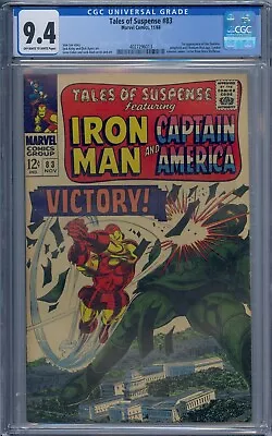 Buy Tales Of Suspense #83 Cgc 9.4 Iron Man Captain America 1st Tumbler Adaptoid • 259.84£