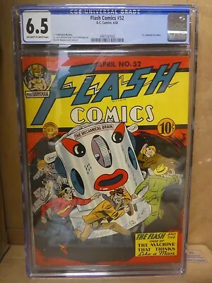 Buy Dc Flash Comics 52 Cgc 6.5 1st Appearance Computer Justice 1944 Golden Age • 1,999.99£