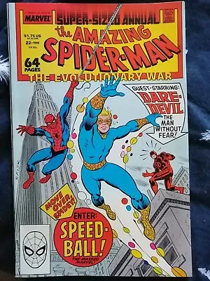 Buy Amazing Spiderman Annual #22 And #23  1988 1st Speed Ball App. Marvel High Grade • 10£