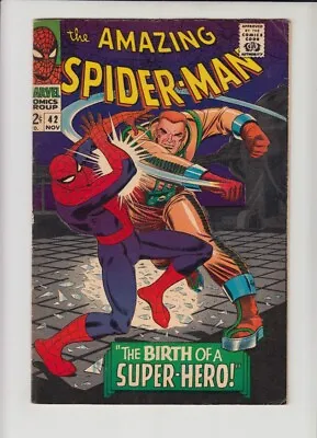 Buy AMAZING SPIDER-MAN #42 FN- 1st TIME MARY JANE'S FACE IS SHOWN!! • 240.65£