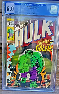 Buy The Incredible Hulk Cgc 6.0, Off White-white Pages, 1st Golem, Trimpe Cover, Nr! • 94.95£