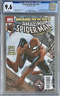 Buy Amazing Spider-Man #546 CGC 9.6 NM+ (2008) White Pages First App Of Mr Negative • 64.66£