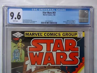 Buy Star Wars 61 (Marvel 7/82) - CGC 9.6 WHITE PAGES (Direct) • 121.60£