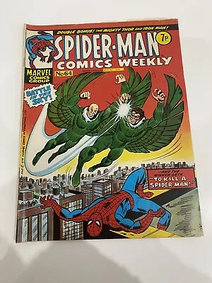 Buy Marvel Comics Spider-Man Comics Weekly #64 May 4 1974 Battle In The Sky • 10£