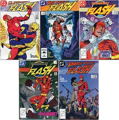 Buy Flash #6 #7 #8 #9 #10 (dc 1987-88) Near Mint- First Prints White Pages • 15.99£