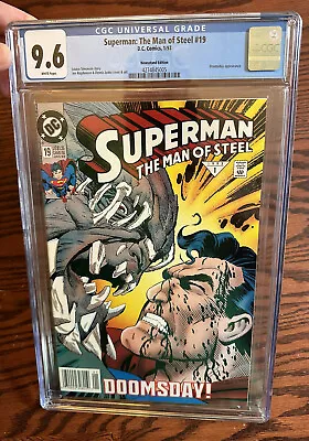 Buy Superman: The Man Of Steel #19 DC Comics 1993 Doomsday App. CGC 9.6 Newsstand • 54.51£