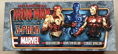 Buy IRON MAN MINI-BUSTS 3-PACK (2007) Bowen; Classic, Stealth, 2020; New; #305/2500 • 137.19£