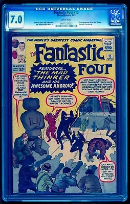 Buy Fantastic Four 15 Cgc 7.0 White Pages 6/63 💎 Graded Unpressed 1/8/2005 • 692.63£