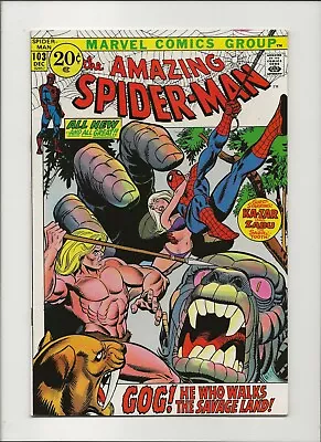 Buy Amazing Spider-Man 103 VF+ 8.5 Ka-Zar & Zabu 1st Gog Kraven Gwen Stacy GGA 1971 • 59.16£