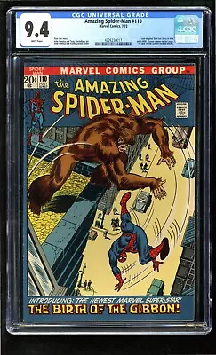 Buy 1972 Amazing Spider-man #110 Cgc 9.4 White Pages Original Owner More Books • 299.52£