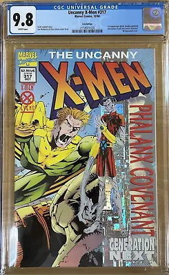 Buy 🔥 Uncanny X-men #317 Cgc 9.8 Foil Edition  1st App Blink Double Gatefold Marvel • 79.15£